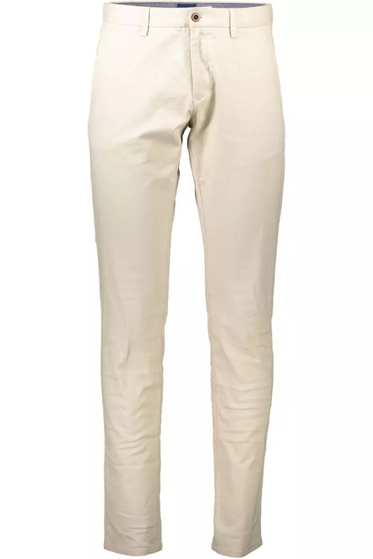 Chic Beige Slim Fit Trousers