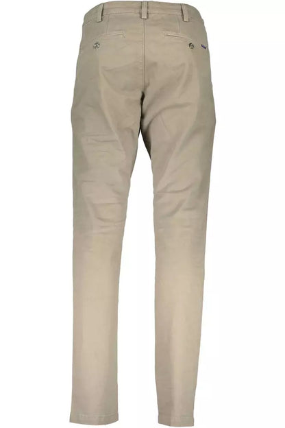 Chic Beige Cotton Blend Trousers