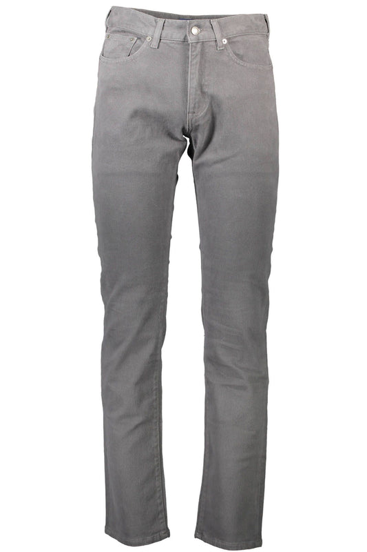 Chic Gray 5-Pocket Designer Trousers