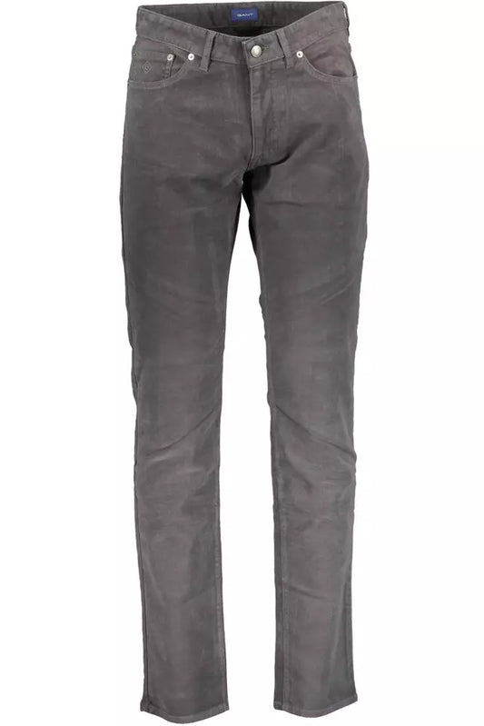 Elegant Slim Gray Trousers