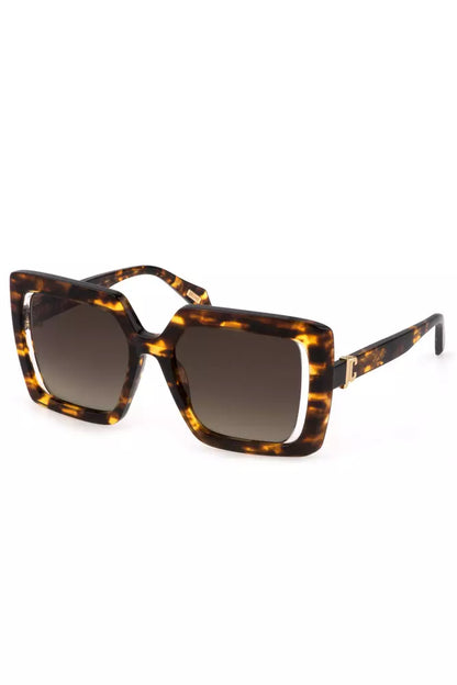 Chic Square Frame Sunglasses in Brown