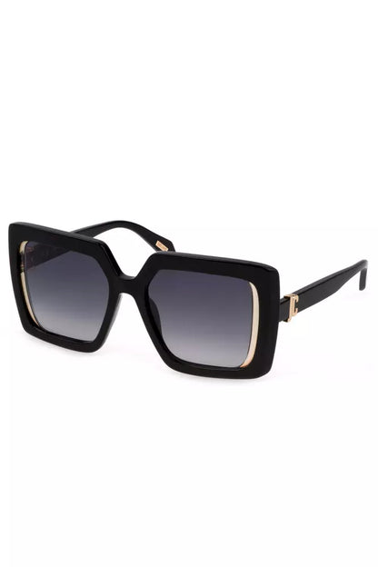 Chic Square Frame Smoke Lens Sunglasses