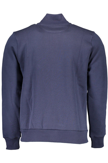 Chic Blue Zippered Sweatshirt with Logo