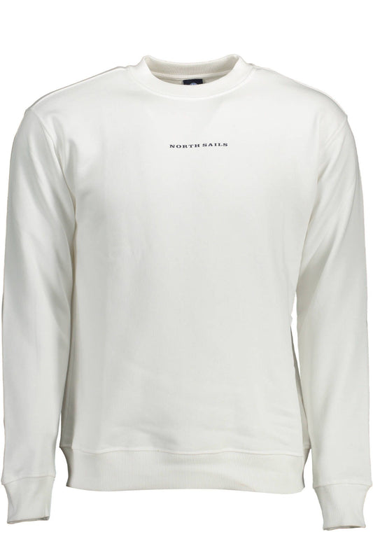 Classic White Round Neck Sweatshirt