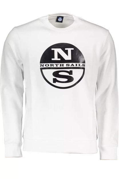 Sleek White Long-Sleeved Sweatshirt