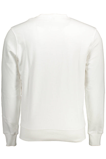 Sleek White Cotton Sweatshirt with Stylish Print