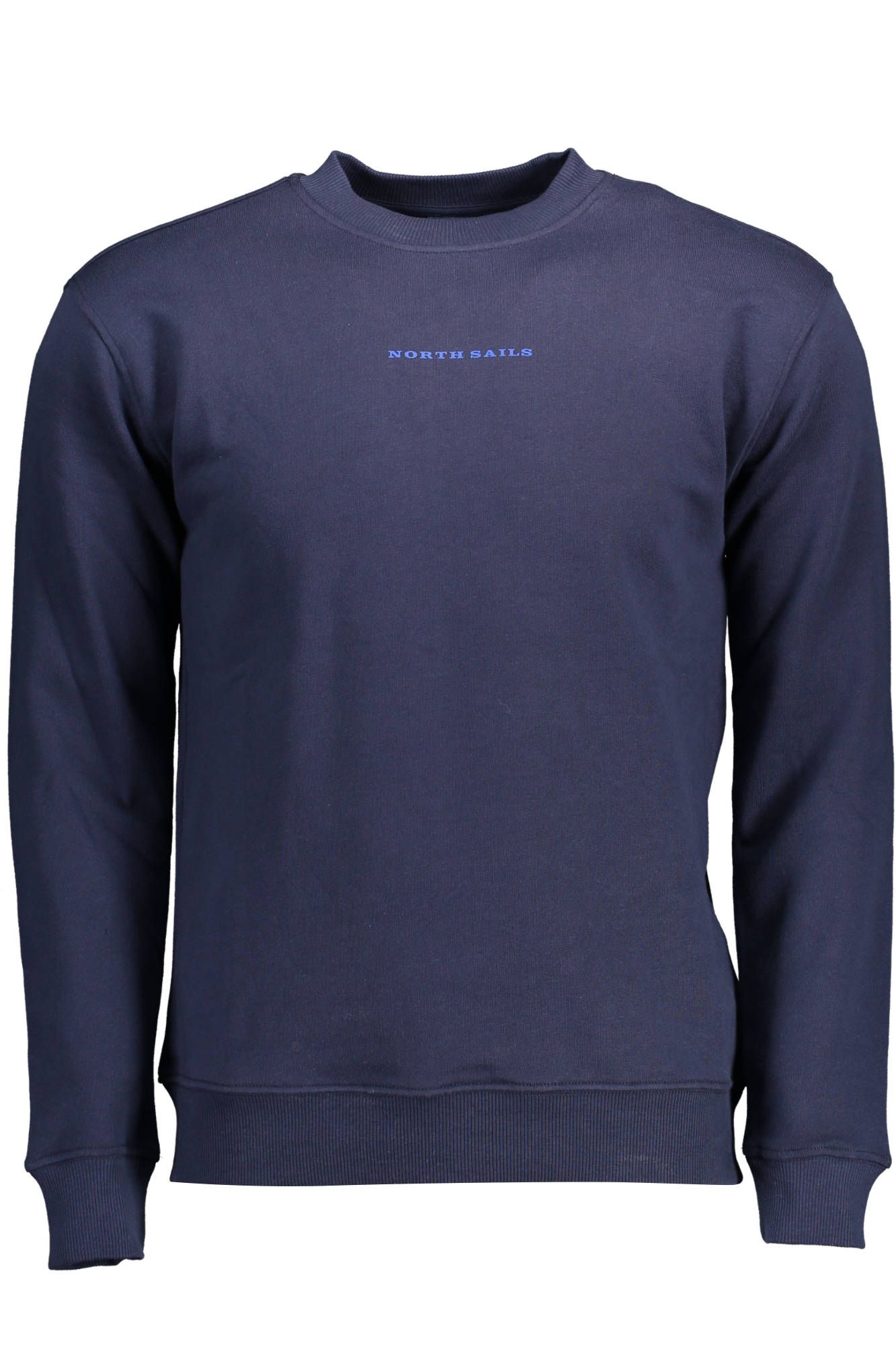 Blue Round Neck Cotton Sweatshirt