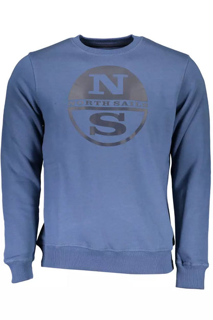 Chic Blue Printed Logo Sweatshirt