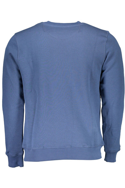 Chic Blue Cotton Sweatshirt with Logo Print