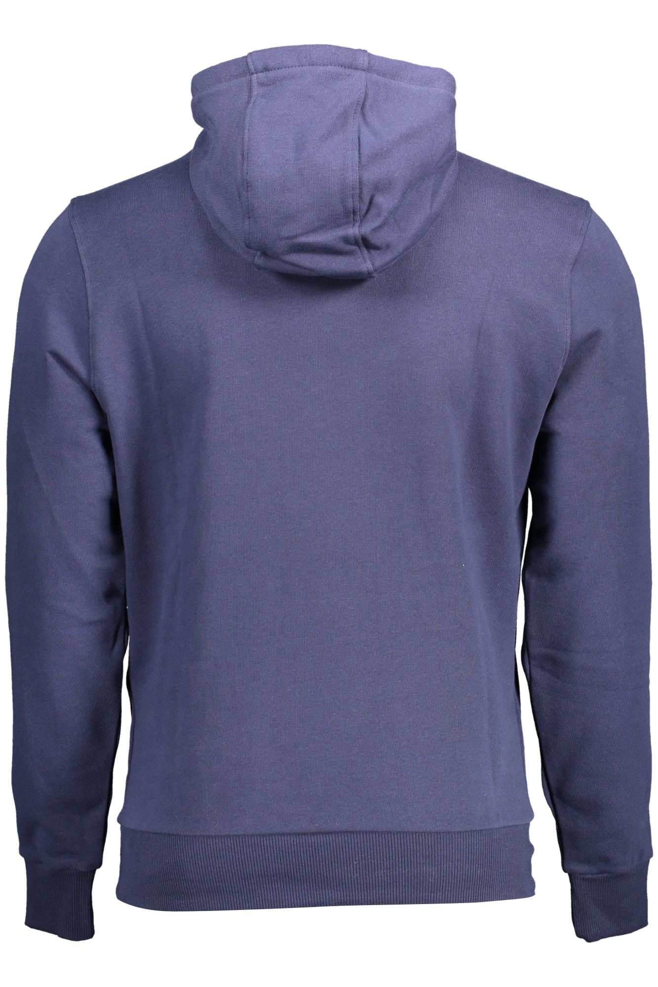 Chic Blue Hooded Cotton Sweatshirt