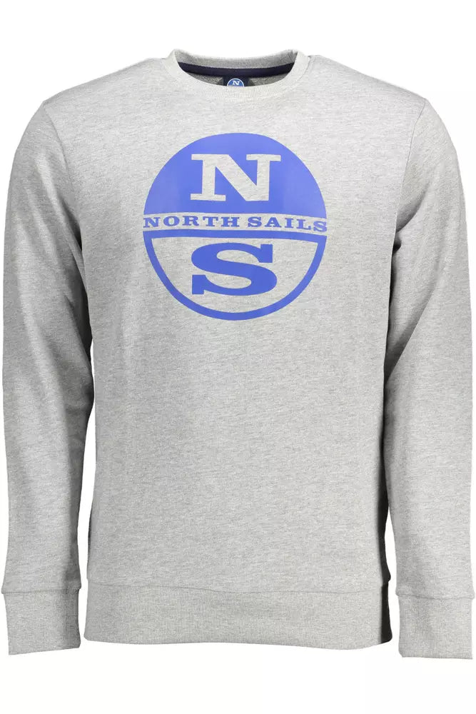 Classic Gray Cotton Crewneck Sweatshirt