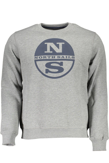 Timeless Gray Round Neck Cotton Sweatshirt