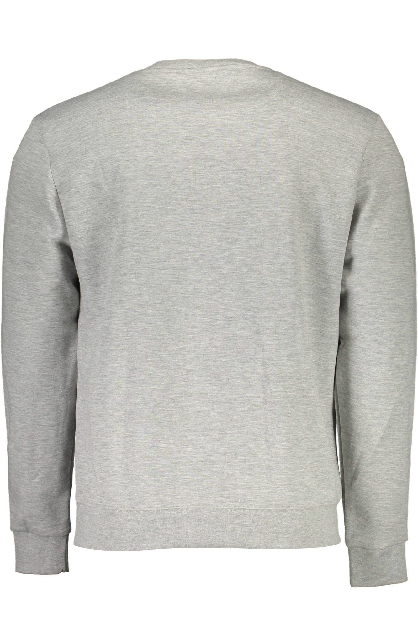 Chic Gray Cotton Crew Neck Sweater