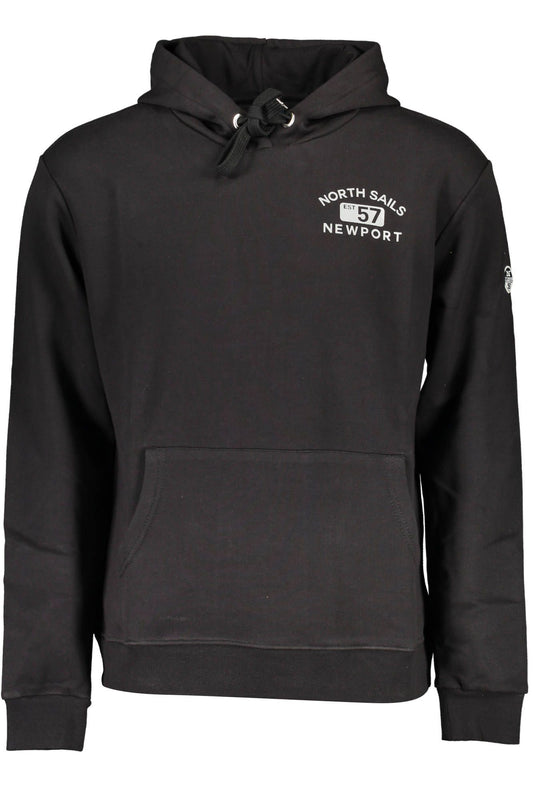 Sleek Hooded Cotton Sweatshirt with Logo Print