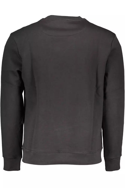 Sleek Black Cotton Blend Sweater