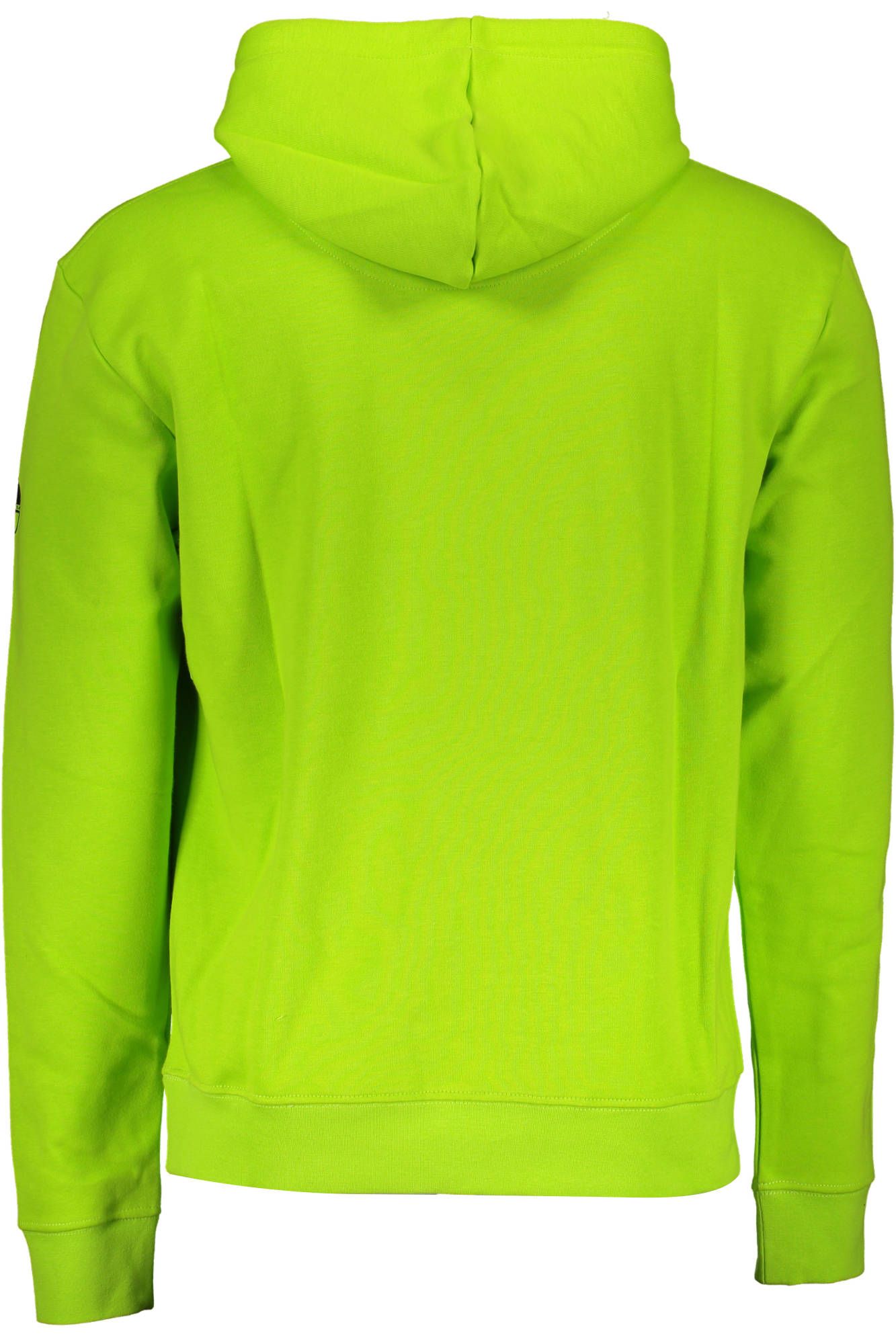 Green Hooded Logo Sweatshirt with Central Pocket