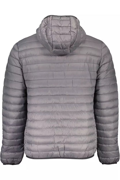 Sleek Hooded Polyamide Jacket in Gray