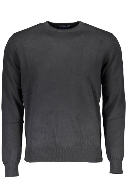 Eco-Friendly Embroidered Black Sweater