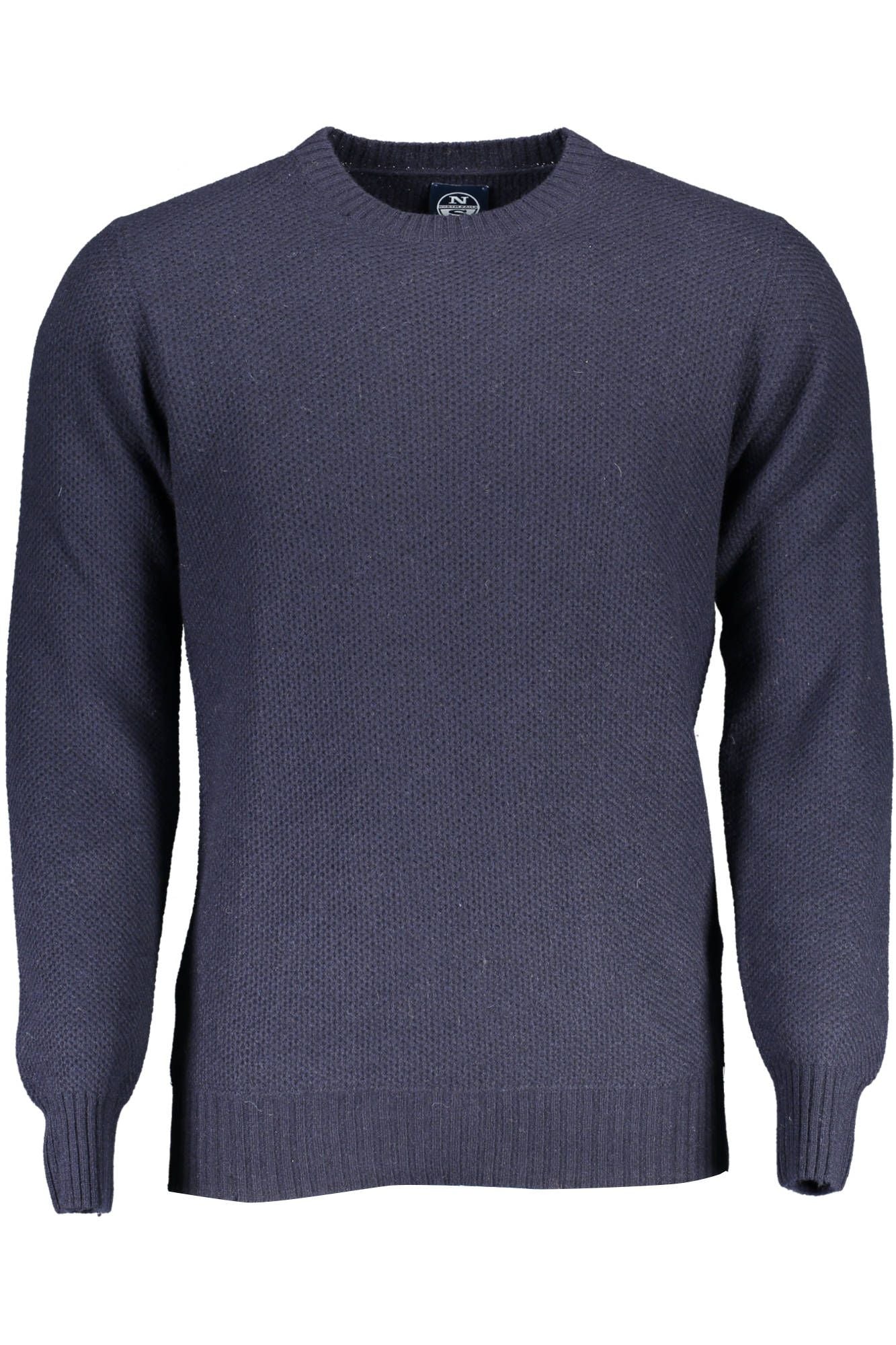 Elegant Blue Wool Sweater with Logo