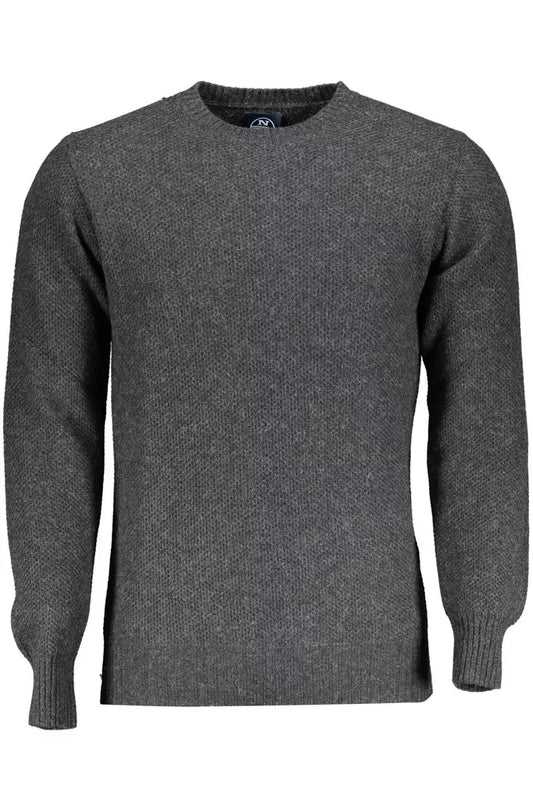 Elegant Wool-Blend Men's Gray Sweater