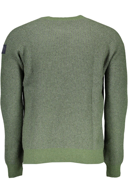 Eco-Conscious Wool-Blend Green Sweater