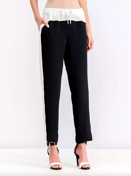 Chic Black and White Stretch Pants