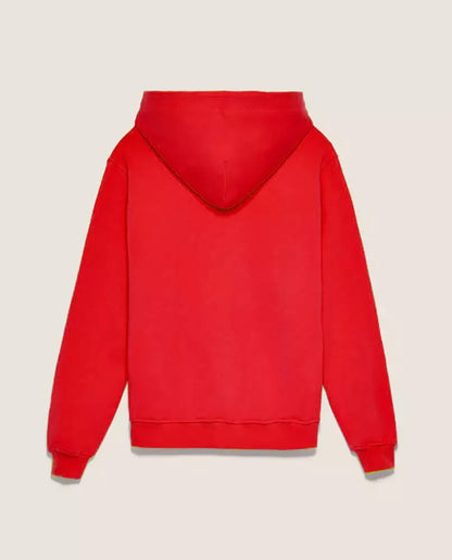 Fiery Red Long Sleeve Logo Hoodie