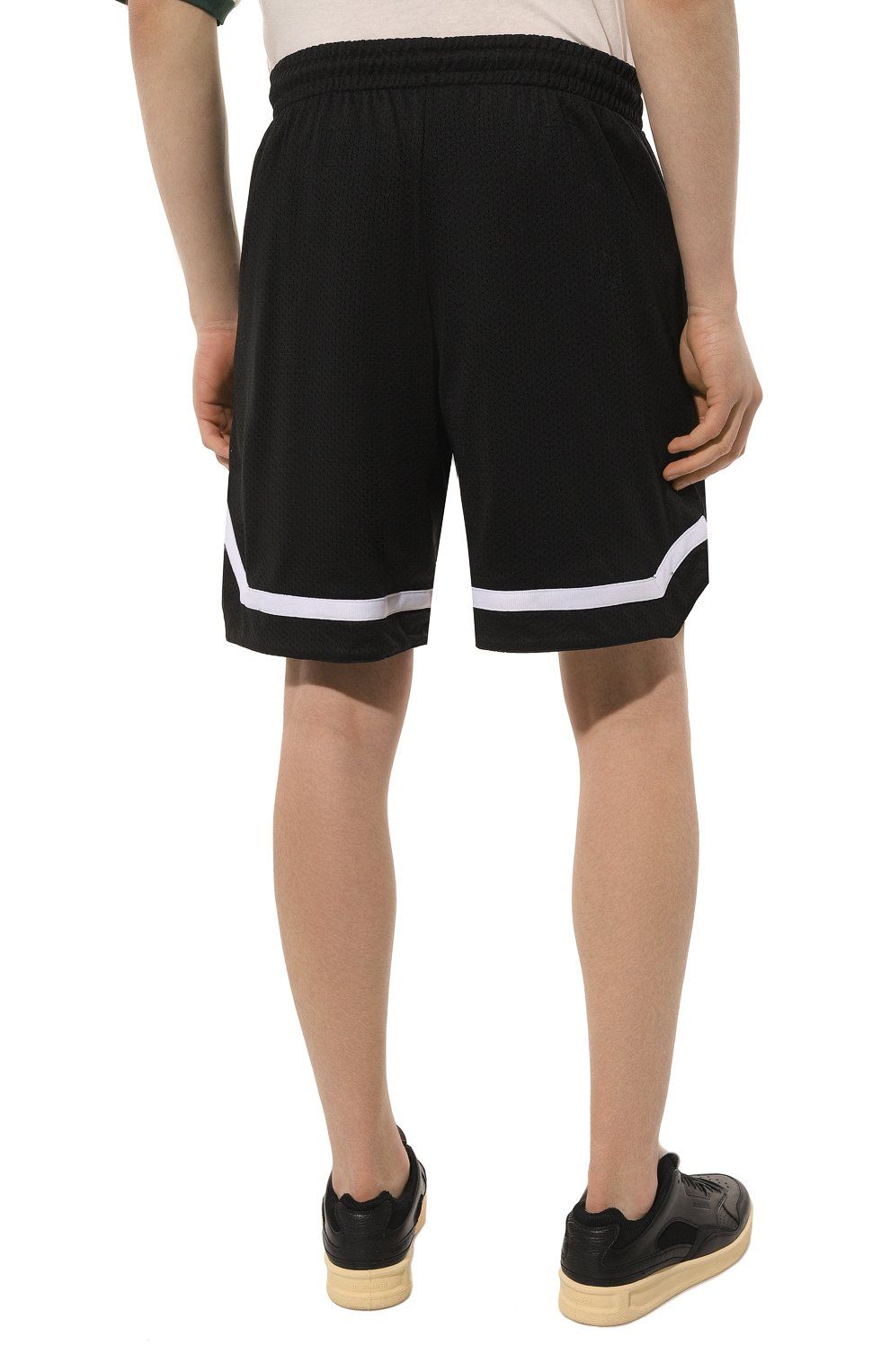 Sleek Black Bermuda Shorts with Logo Detail