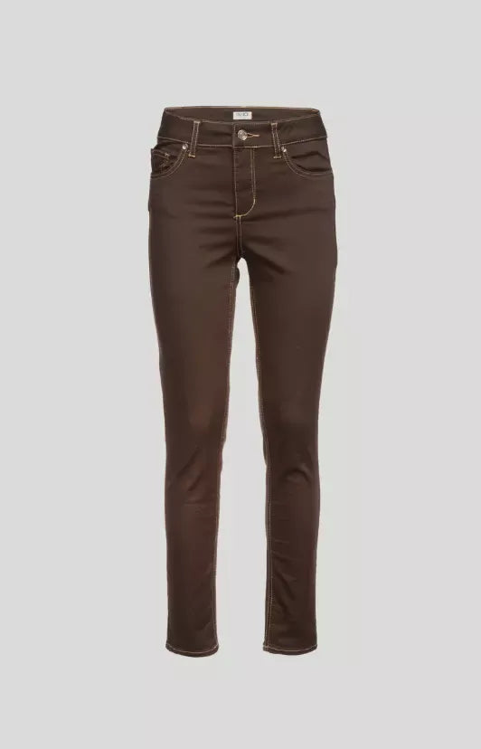 High-Waisted Slim Fit Trousers With Seams Detail