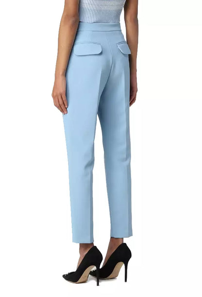 Chic High-Waisted Stretch Crepe Trousers