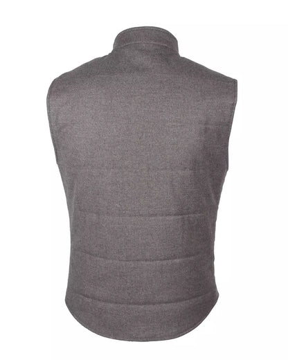 Elegant Woven Wool-Cashmere Men's Vest