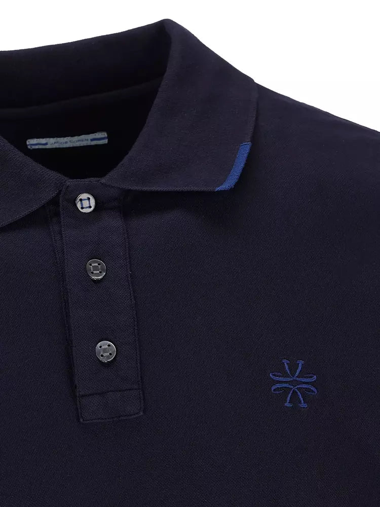 Premium Stretch Cotton Polo in Blue