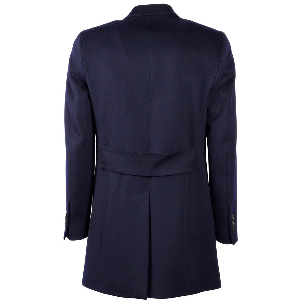 Elegant Virgin Wool Men's Coat