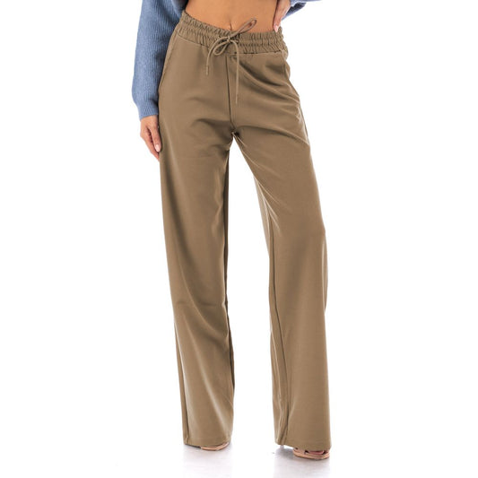 Chic Palazzo Trousers with Drawstring Detail