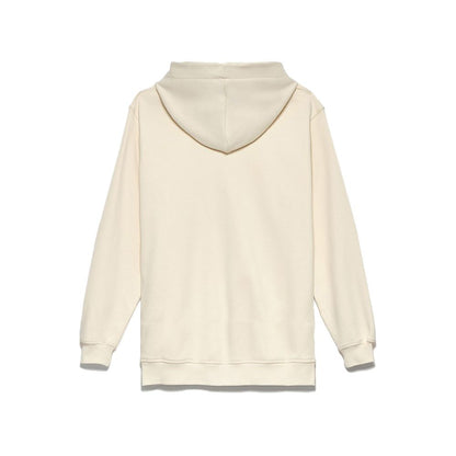 Elegant All-Zip Hooded Sweatshirt in White