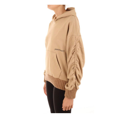 Chic Oversized Cotton Hoodie with Ruffled Sleeves