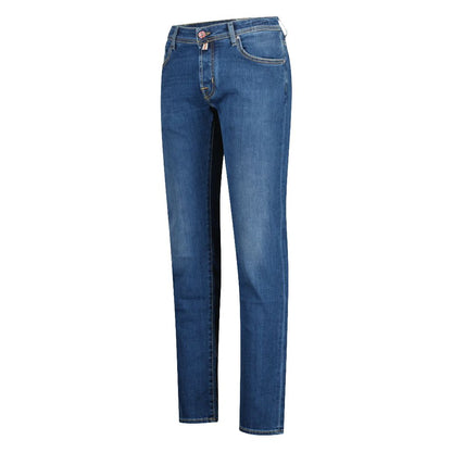 Ultra-Comfy Slim Fit Stretch Jeans in Washed Blue