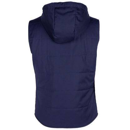 Elegant Sleeveless Virgin Wool Jacket with Hood