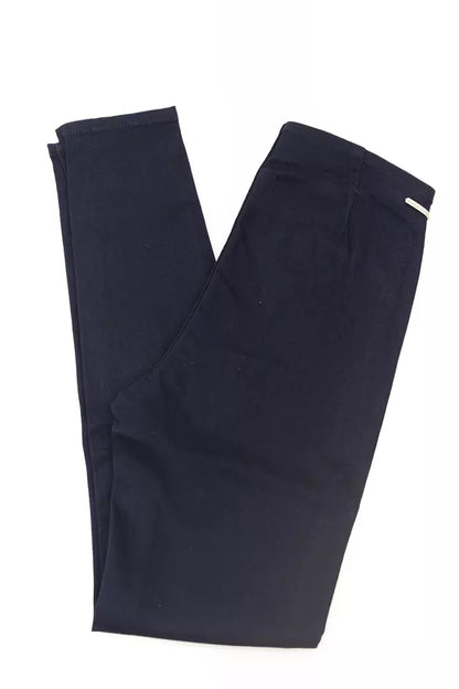 Elegant Side-Zip Jeggings in Chic Blue