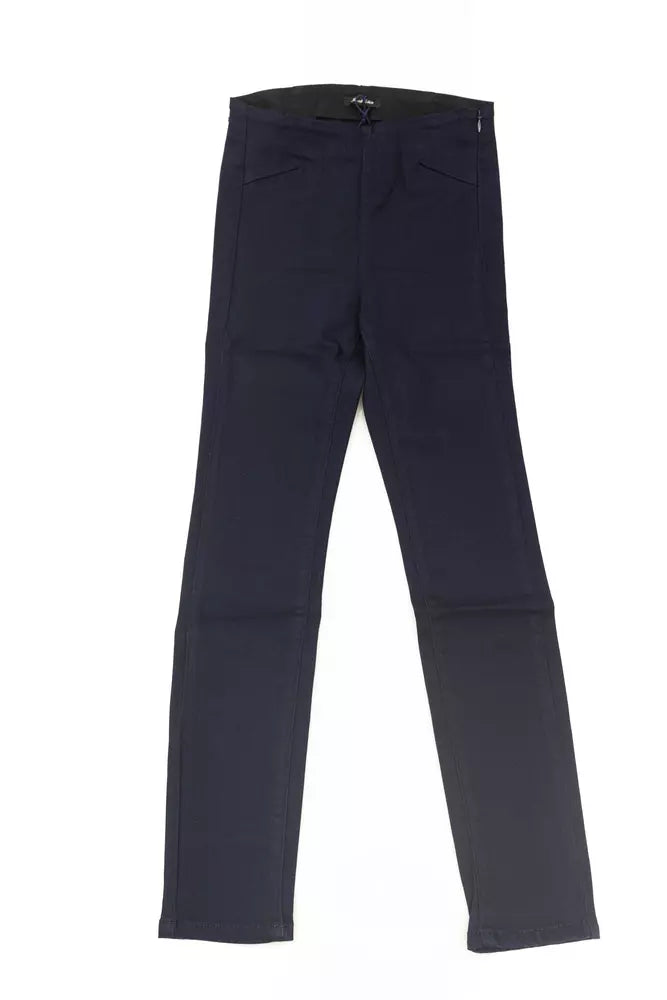 Elegant Side-Zip Jeggings in Chic Blue