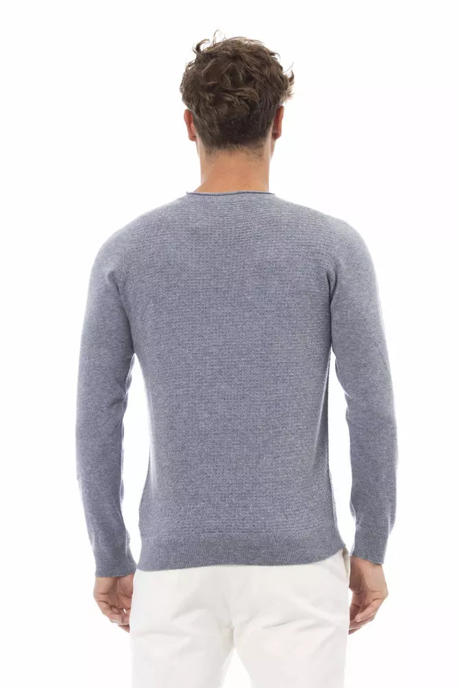 Elegant Light Blue Crewneck Sweater