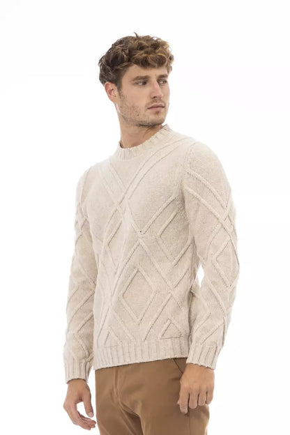 Sophisticated Crewneck Sweater in Beige Tone