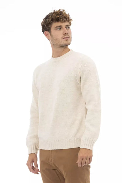 Elegant Crewneck Alpaca Blend Sweater