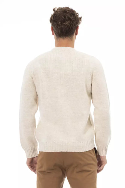 Elegant Crewneck Alpaca Blend Sweater