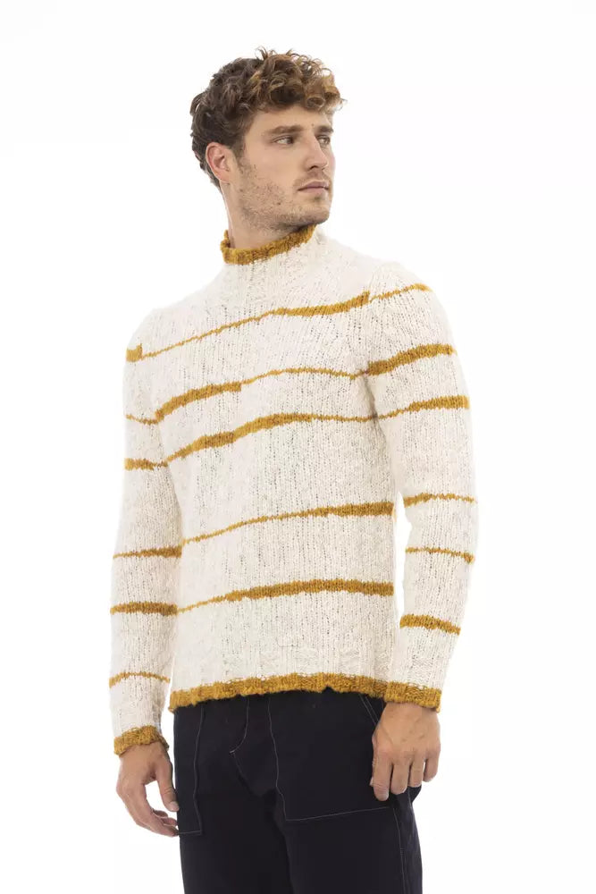 Beige Mock Neck Cozy Knit Sweater