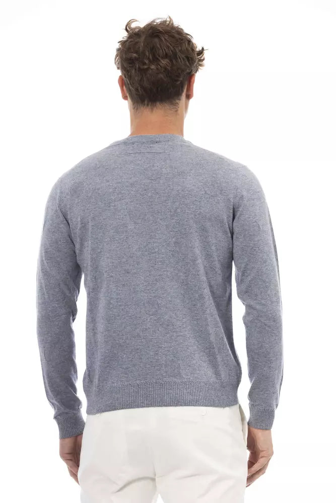 Elegant Light Blue Crewneck Sweater