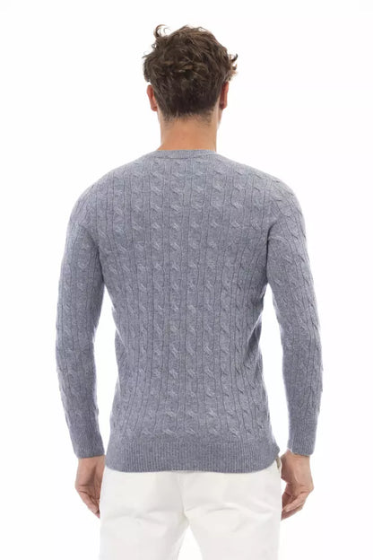 Elegant Light Blue Crewneck Sweater