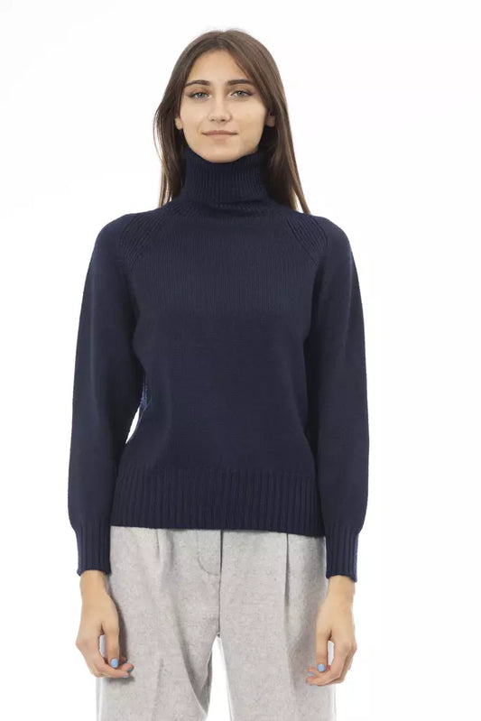 Elegant Turtleneck Sweater in Chic Blue