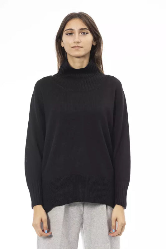 Chic Turtleneck Sweater with Side Slits