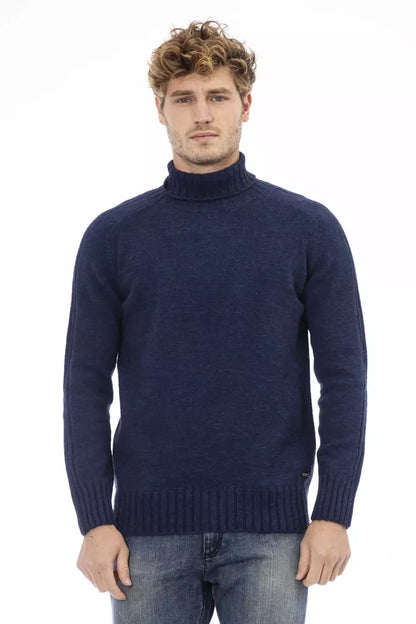 Elegant Turtleneck Sweater in Blue